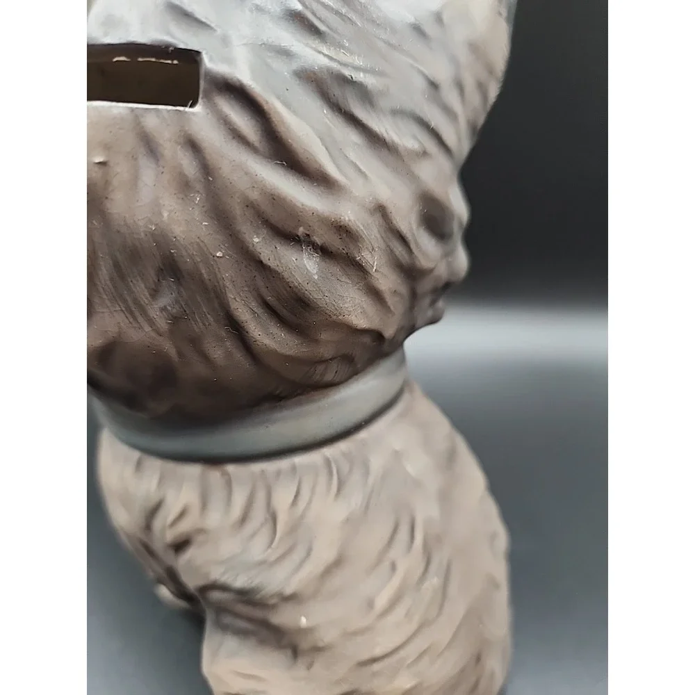 Vintage Lefton Gray Kitten‎ Cat Ceramic Bank #1565